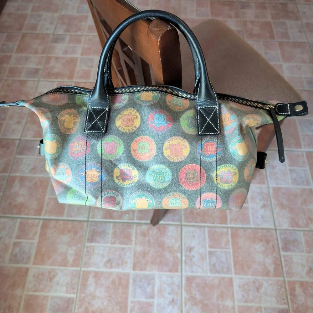 Dooney & Bourke Medallion Print Canvas/Leather Large‎ Satchel